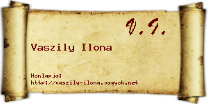 Vaszily Ilona névjegykártya